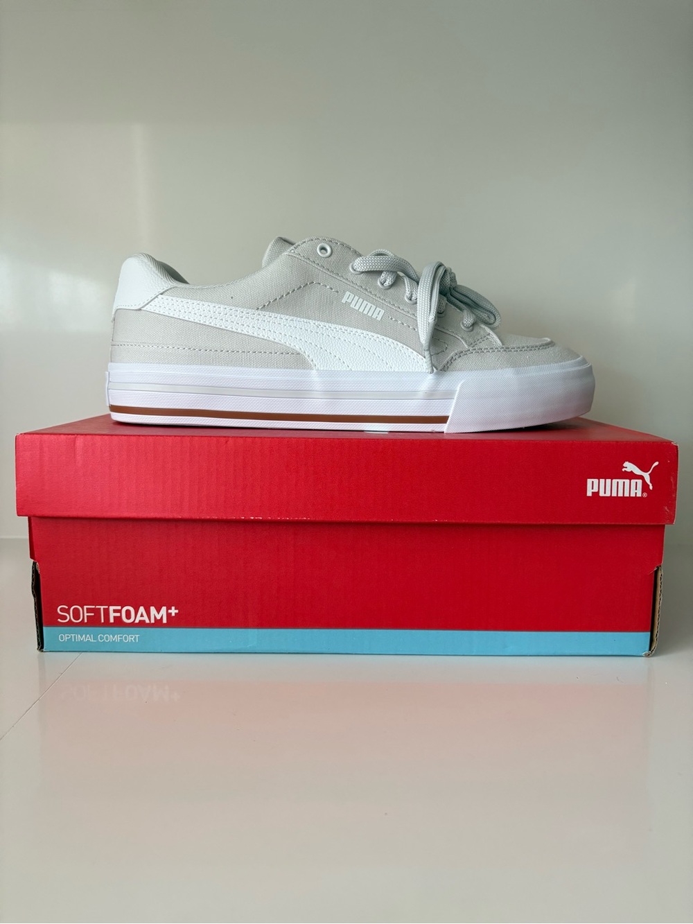 Puma Mens Court Classic Vulcanized Laced Sneaker
